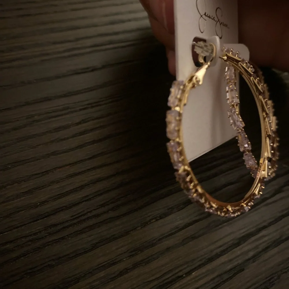 NEW Jessica Simpson hoop earrings